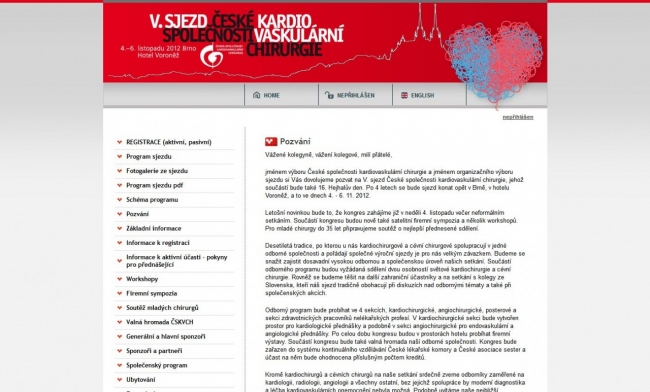 V. sjezd esk spolenosti kardiovaskulrn chirurgie LS JEP